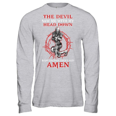 Warrior Woman The Devil Saw Me My Head Down Excited Said Amen T-Shirt & Hoodie | Teecentury.com
