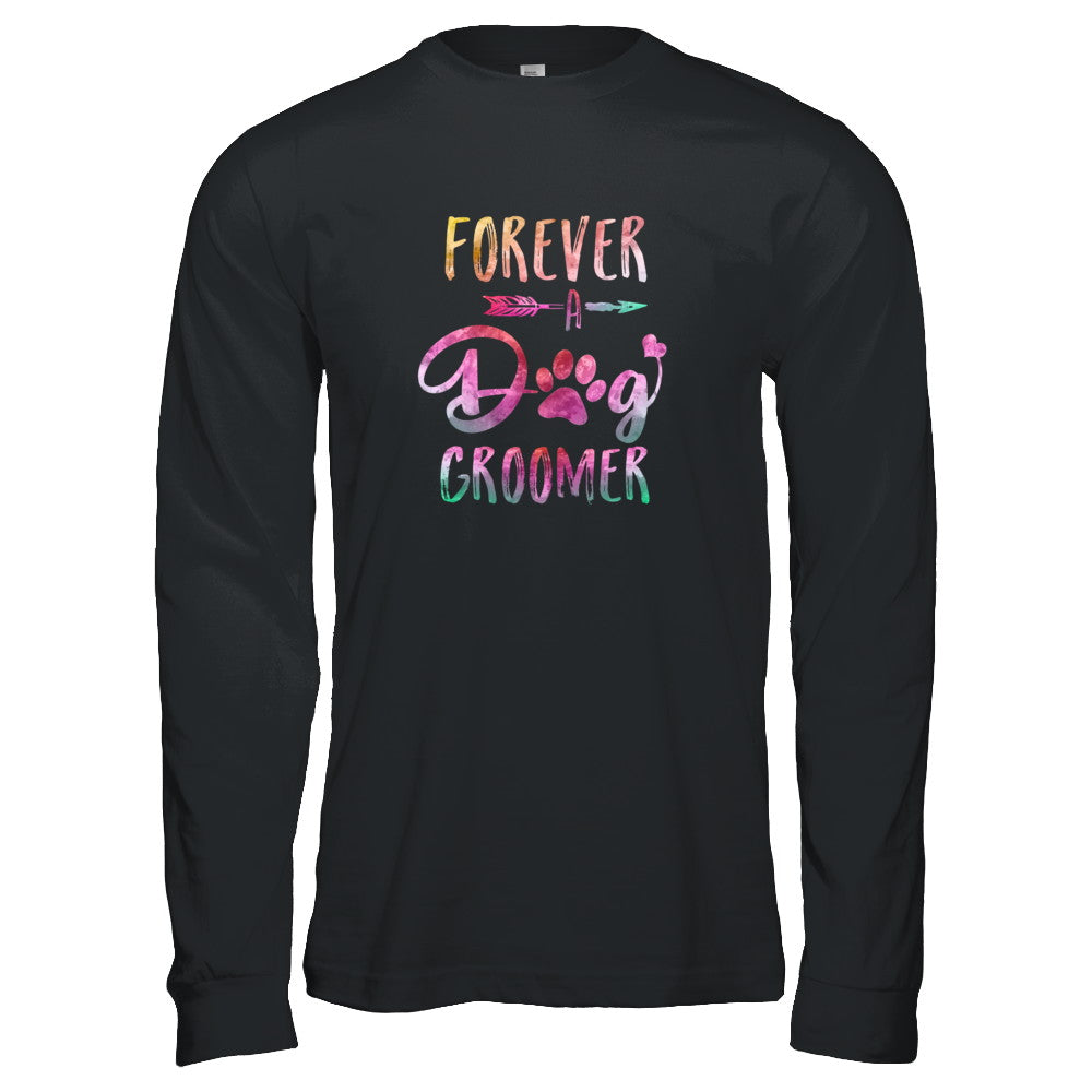 Dog Paw Hairstylist Forever A Dog Groomer For Women T-Shirt & Tank Top | Teecentury.com