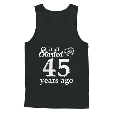 45Th Wedding Anniversary Married Couples 1977 Husband Wife T-Shirt & Hoodie | Teecentury.com