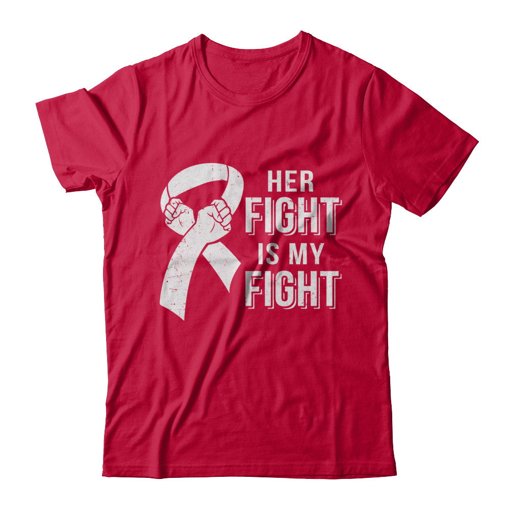 Her Fight Is My Fight Lung Cancer Clear Awareness T-Shirt & Hoodie | Teecentury.com