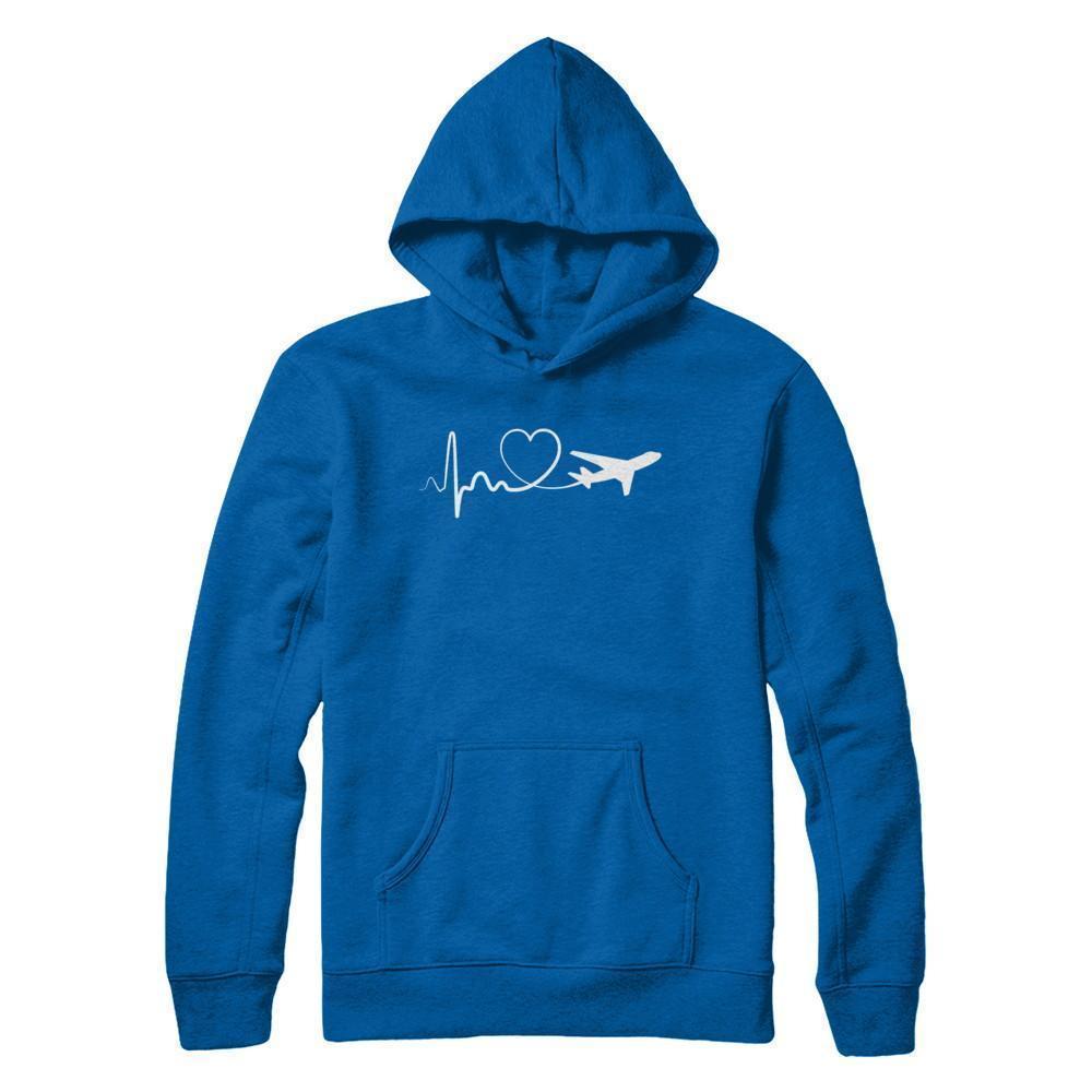 Airplane Fly Flight Planes Heartbeat To Travel Airplane T-Shirt & Hoodie | Teecentury.com