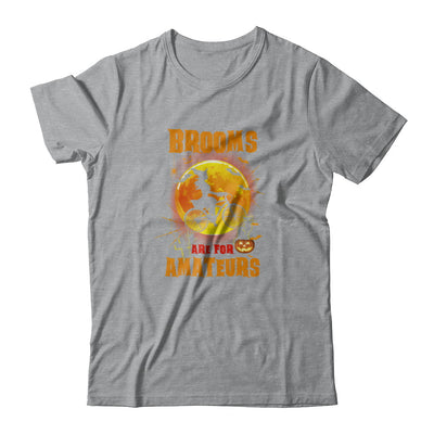 Brooms Are For Amateurs Funny Halloween Bicycle T-Shirt & Tank Top | Teecentury.com