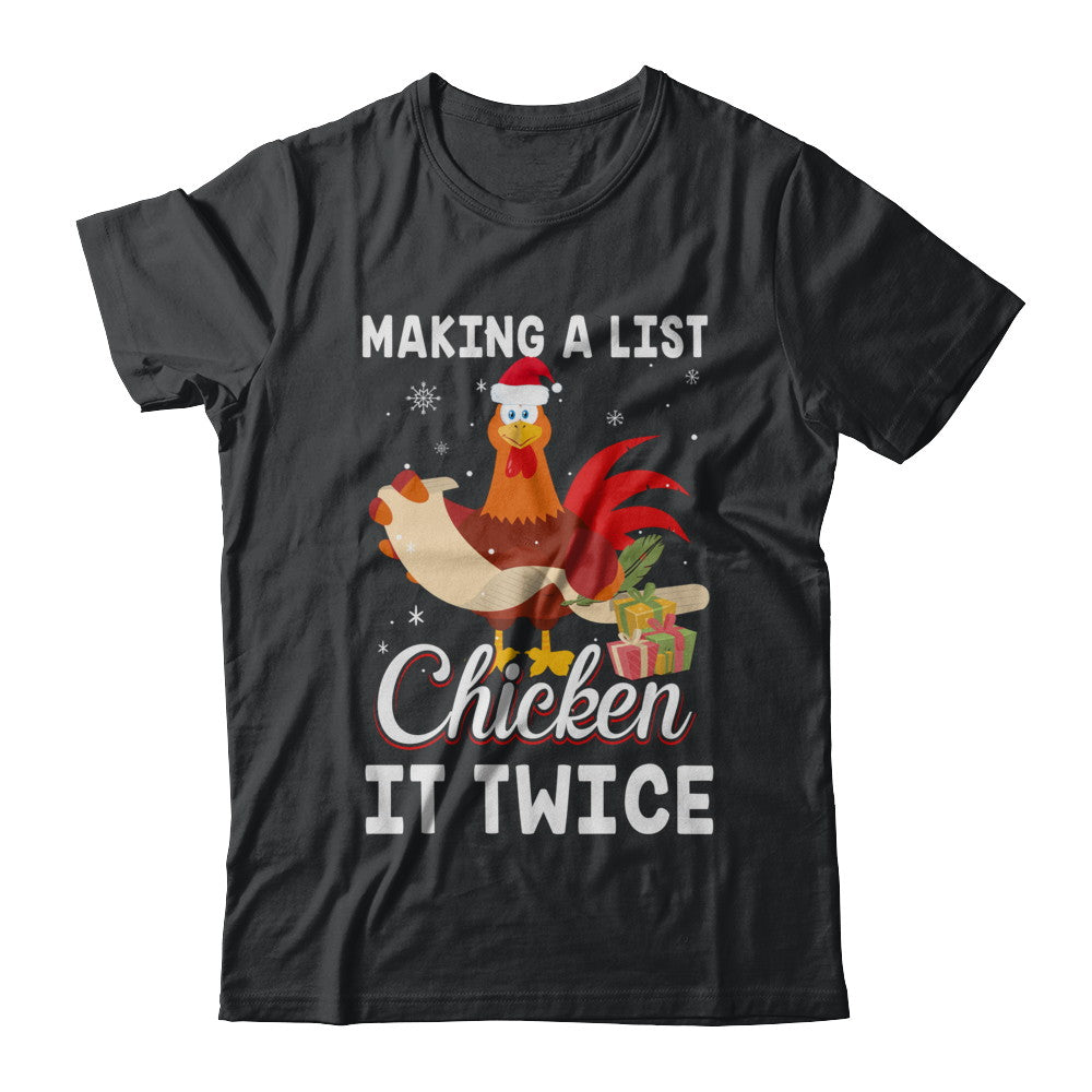 Chicken It Twice Funny Chicken Christmas T-Shirt & Sweatshirt | Teecentury.com