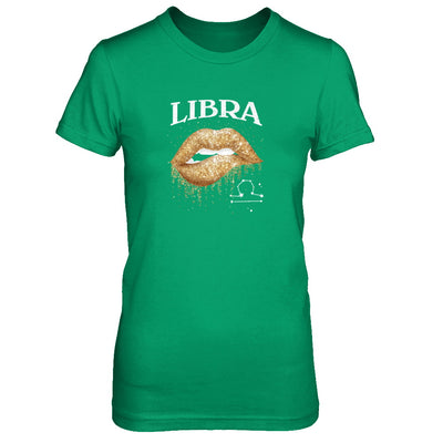 Libra Zodiac September October Birthday Gift Golden Lipstick T-Shirt & Tank Top | Teecentury.com