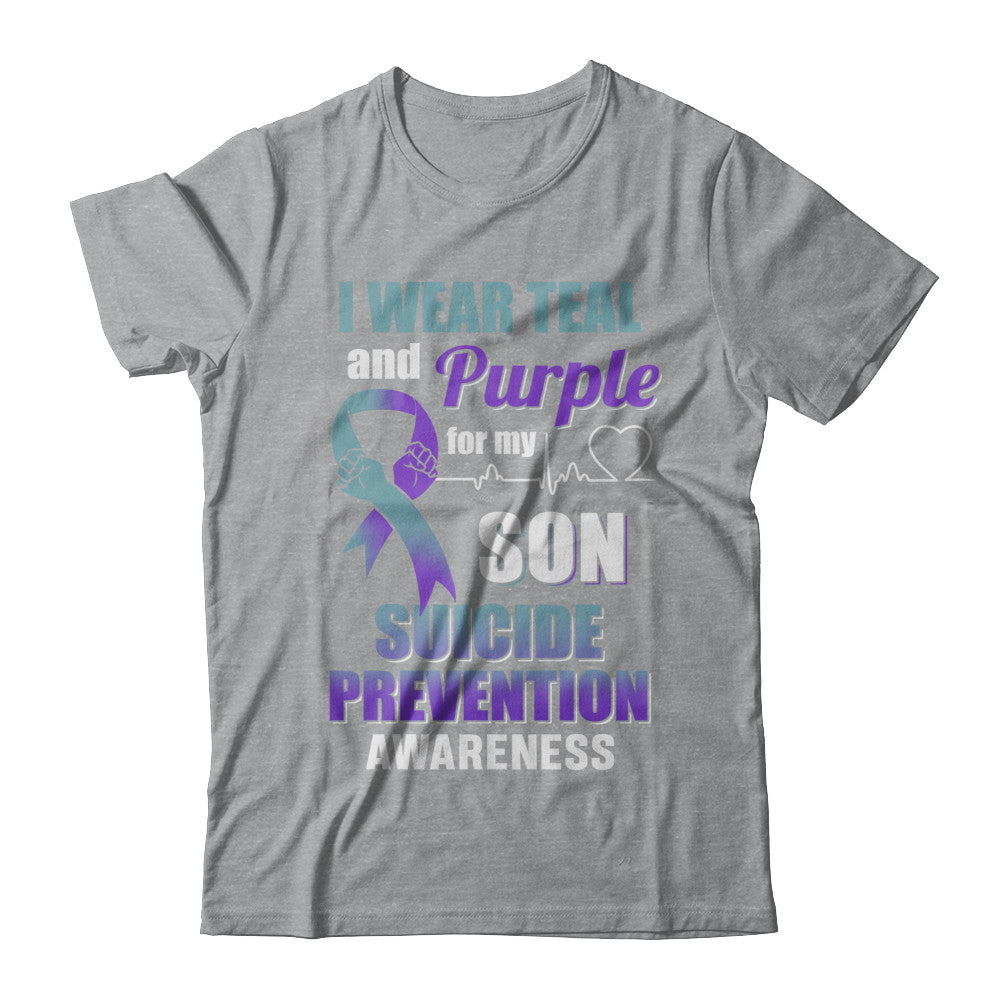 I Wear Teal Purple For My Son Suicide Prevention Awareness T-Shirt & Hoodie | Teecentury.com