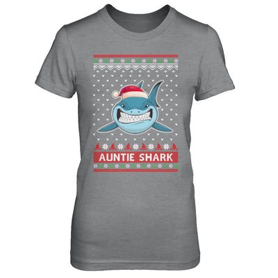 Santa Hat Auntie Shark Ugly Christmas Sweater T-Shirt & Sweatshirt | Teecentury.com