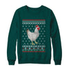 Pajamas Chicken With Santa Hat Ugly Christmas Sweater T-Shirt & Sweatshirt | Teecentury.com