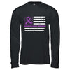 Purple Ribbon Pancreatic Cancer Awareness US Flag T-Shirt & Hoodie | Teecentury.com