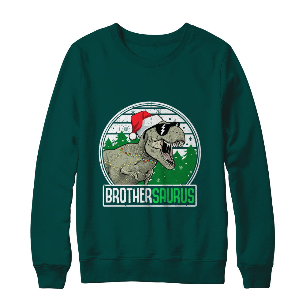 Brothersaurus Brother Dinosaur T-Rex Family Christmas T-Shirt & Sweatshirt | Teecentury.com