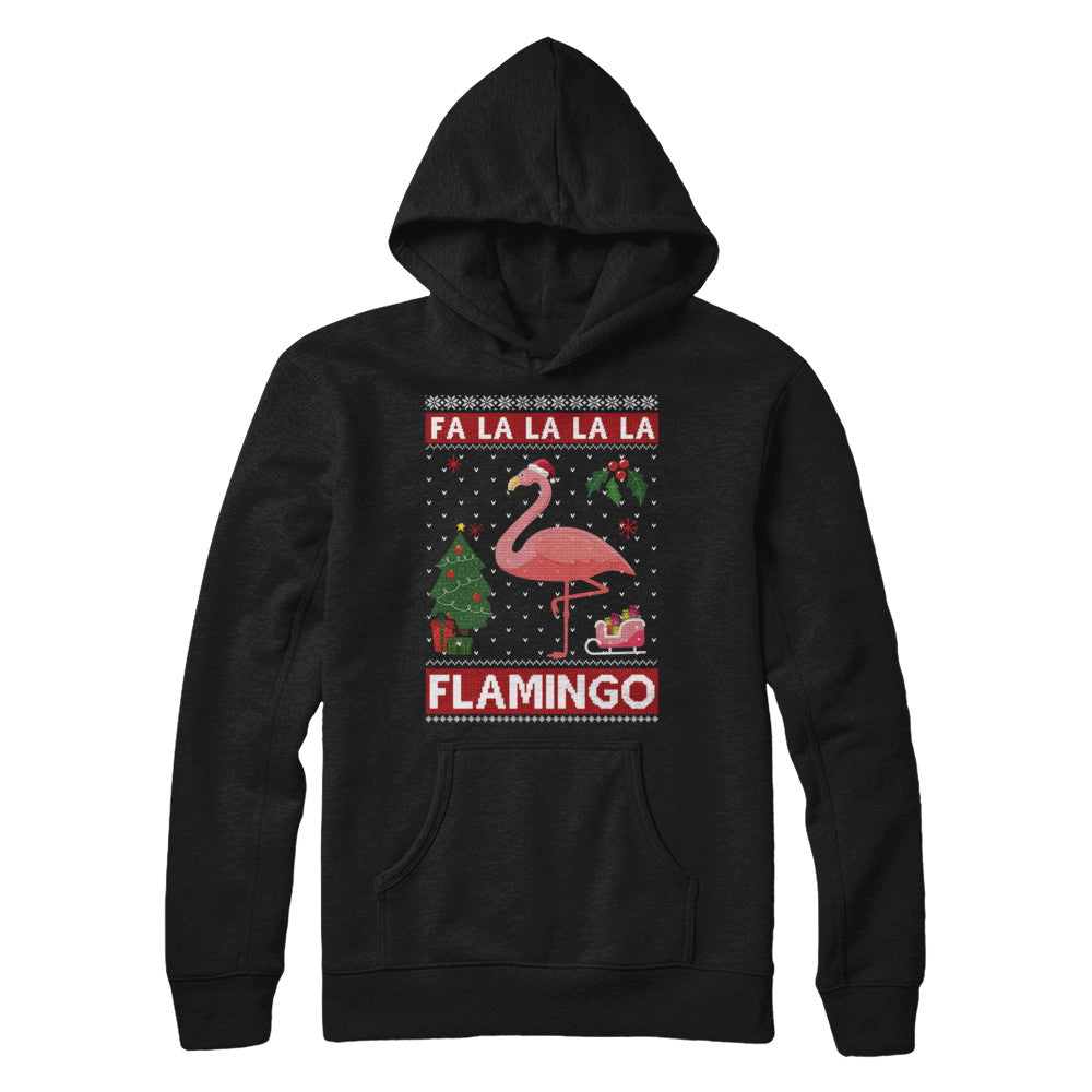 Cute Pink Flamingo Santa Hat Merry Christmas Sweater T-Shirt & Sweatshirt | Teecentury.com