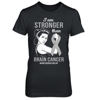 I Am Stronger Than Brain Cancer Awareness Support T-Shirt & Hoodie | Teecentury.com