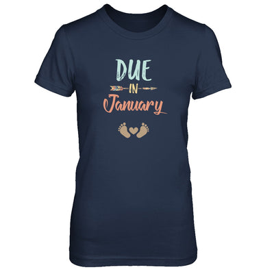 Due Date January 2022 Announcement Mommy Bump Pregnancy T-Shirt & Tank Top | Teecentury.com