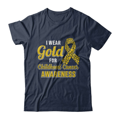 Dad Mom I Wear Gold For Childhood Cancer Awareness T-Shirt & Hoodie | Teecentury.com