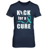 Kick For A Cure Soccer Teal Ovarian Cancer Awareness T-Shirt & Hoodie | Teecentury.com