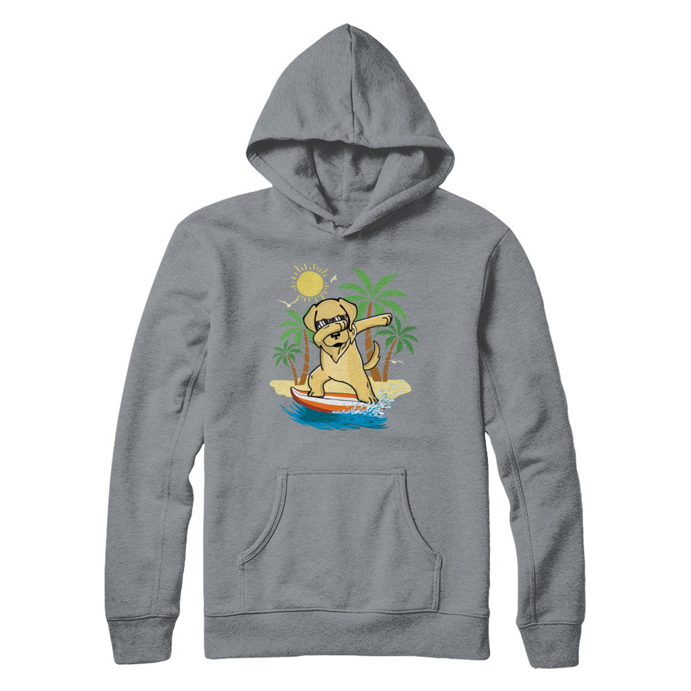 Summer Vacation Dabbing Golden Retriever Surfing Surfboard Gift T-Shirt & Hoodie | Teecentury.com