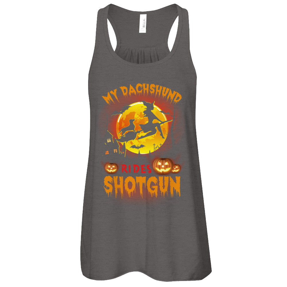 My Dachshund Rides Shotgun Halloween Dog T-Shirt & Tank Top | Teecentury.com