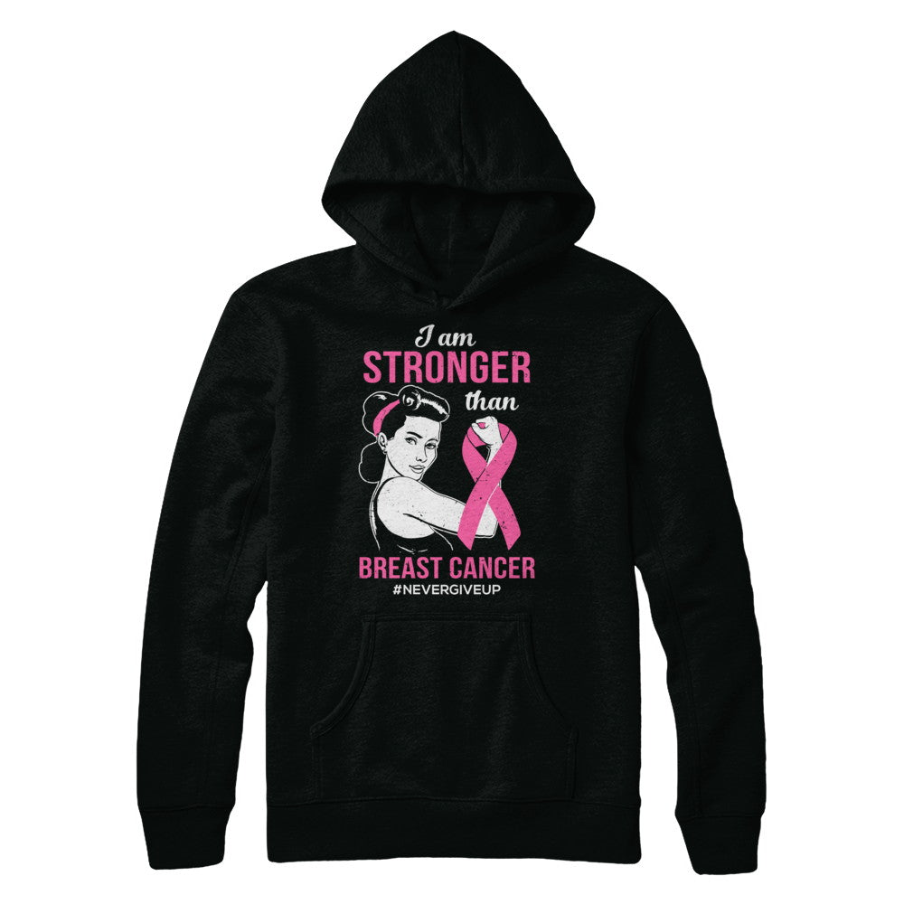I Am Stronger Than Breast Cancer Awareness Support T-Shirt & Hoodie | Teecentury.com
