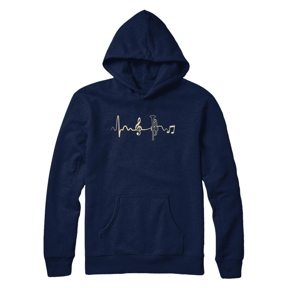 Trumpet Heartbeat Musician T-Shirt & Hoodie | Teecentury.com