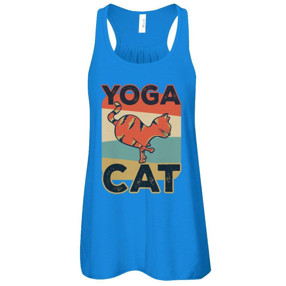Classic Vintage Retro Yoga Cat Funny T-Shirt & Tank Top | Teecentury.com