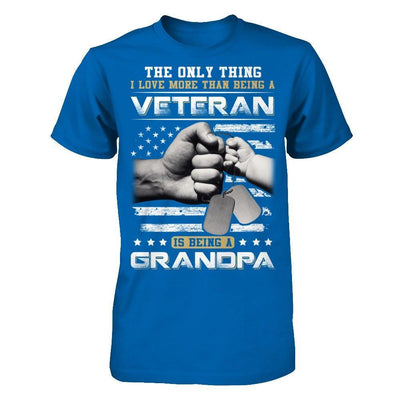 I Love More Than Being A Veteran Is Being A Grandpa T-Shirt & Hoodie | Teecentury.com