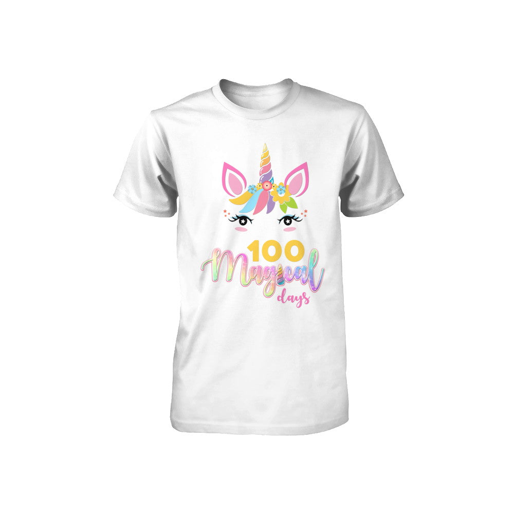 100 Magical Days Of School Unicorn Girl Gifts Youth Youth Shirt | Teecentury.com