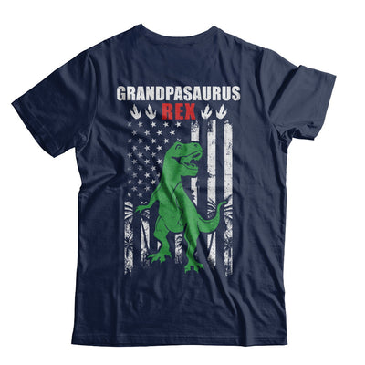 GranpaSaurus Grandpa Dinosaur Rex American Flag Fathers Day T-Shirt & Hoodie | Teecentury.com