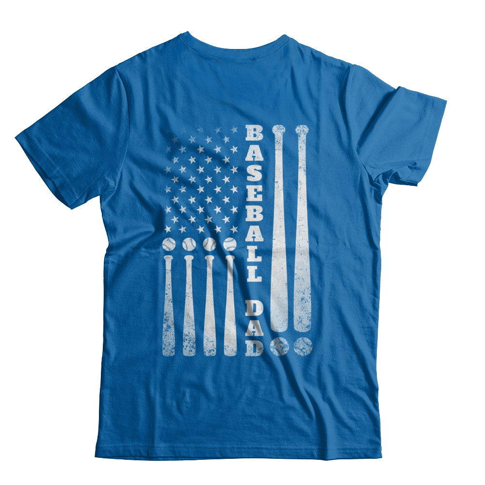 American Flag Vintage Baseball Dad Father's Day T-Shirt & Hoodie | Teecentury.com
