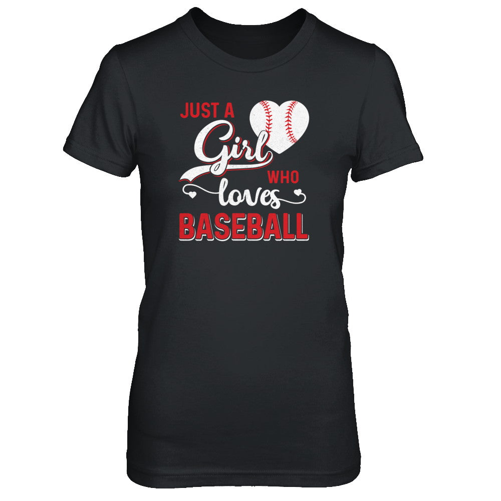 Just A Girl Who Loves Baseball T-Shirt & Tank Top | Teecentury.com