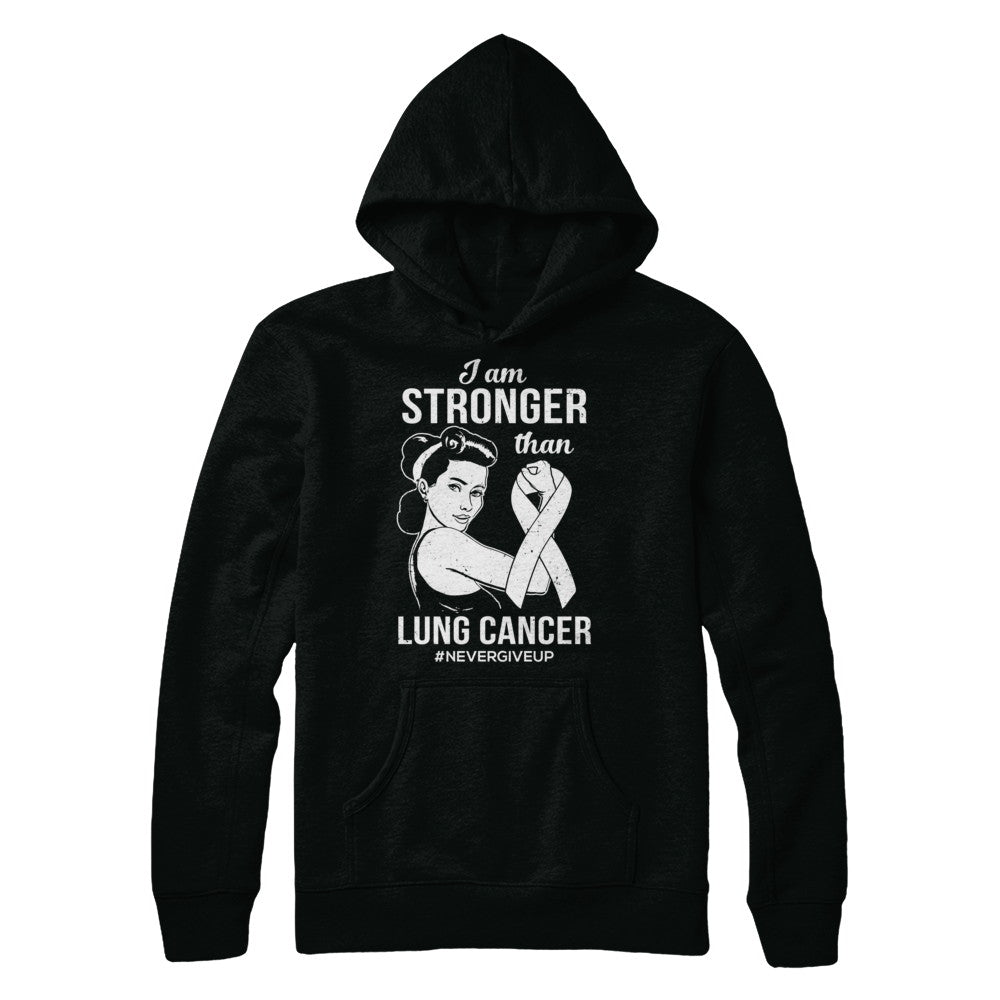 I Am Stronger Than Lung Cancer Awareness Support T-Shirt & Hoodie | Teecentury.com