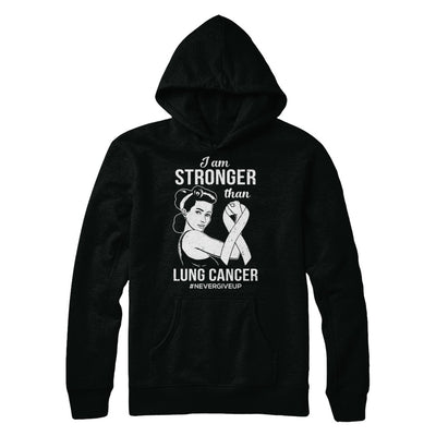 I Am Stronger Than Lung Cancer Awareness Support T-Shirt & Hoodie | Teecentury.com