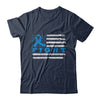 Fight Blue Ribbon US Flag Colon Prostate Cancer Awareness T-Shirt & Hoodie | Teecentury.com