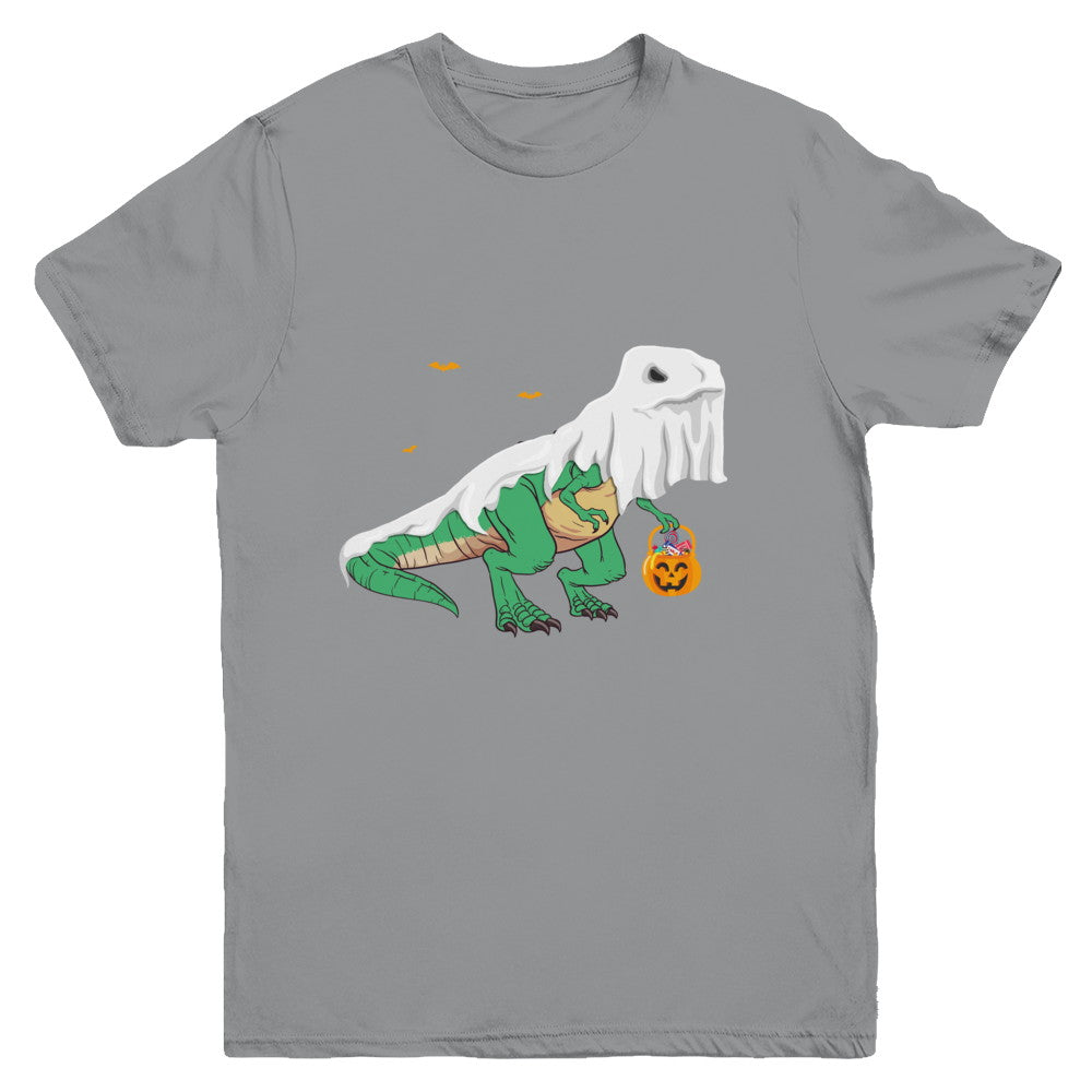 Halloween T Rex Dinosaur Ghost Trick Or Treat Youth Youth Shirt | Teecentury.com