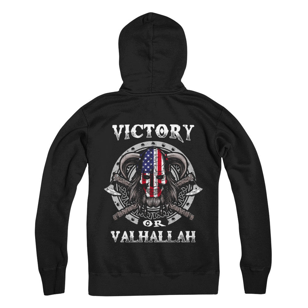 American US Flag Victory or Valhalla Viking T-Shirt & Hoodie | Teecentury.com