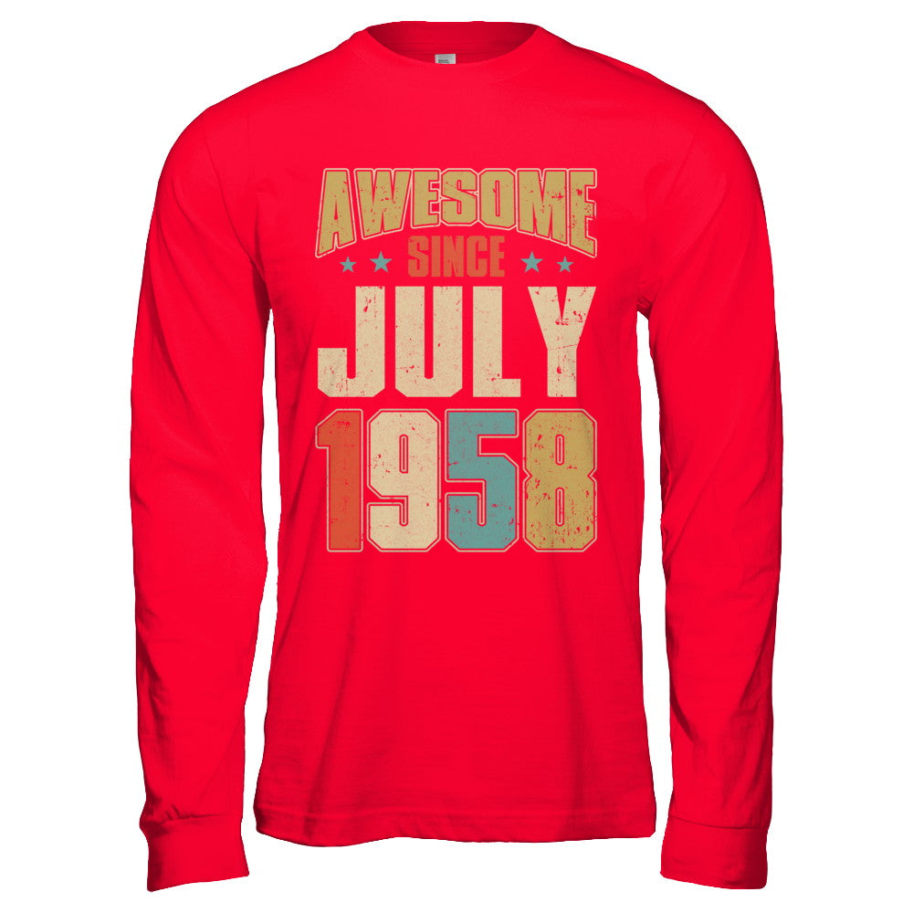 Vintage Retro Awesome Since July 1958 64th Birthday T-Shirt & Hoodie | Teecentury.com