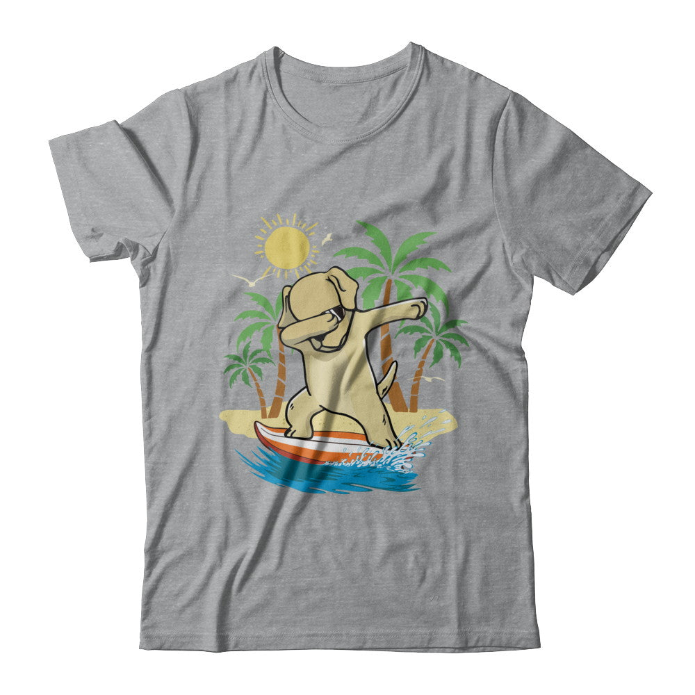 Summer Vacation Dabbing Labrador Surfing Surfboard Gift T-Shirt & Hoodie | Teecentury.com