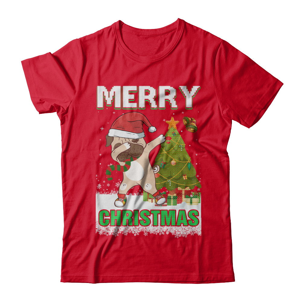 Cute Pug Claus Merry Christmas Ugly Sweater T-Shirt & Sweatshirt | Teecentury.com