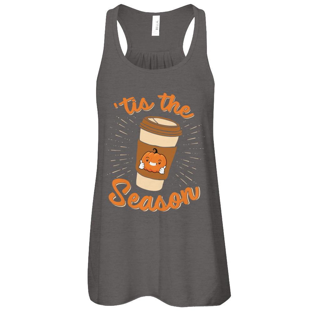 Autumn Fall Pumpkin Spice Coffee Tis The Season Mom T-Shirt & Tank Top | Teecentury.com