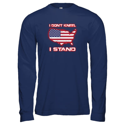 I Don't Kneel I Stand Us American Flag T-Shirt & Tank Top | Teecentury.com