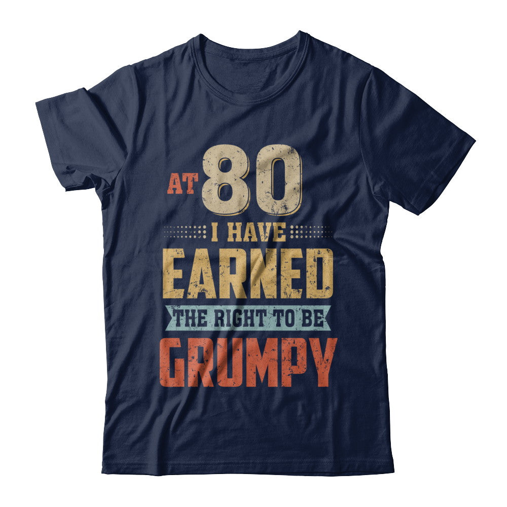 Vintage The Right To Be Grumpy 80th 1942 Birthday Gift T-Shirt & Hoodie | Teecentury.com