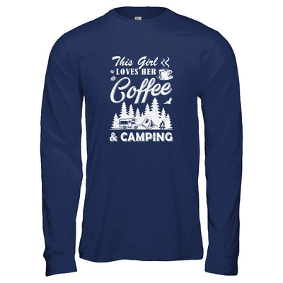 This Girl Loves Her Coffee And Camping T-Shirt & Tank Top | Teecentury.com