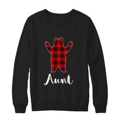 Red Aunt Bear Buffalo Plaid Family Christmas Pajamas T-Shirt & Sweatshirt | Teecentury.com