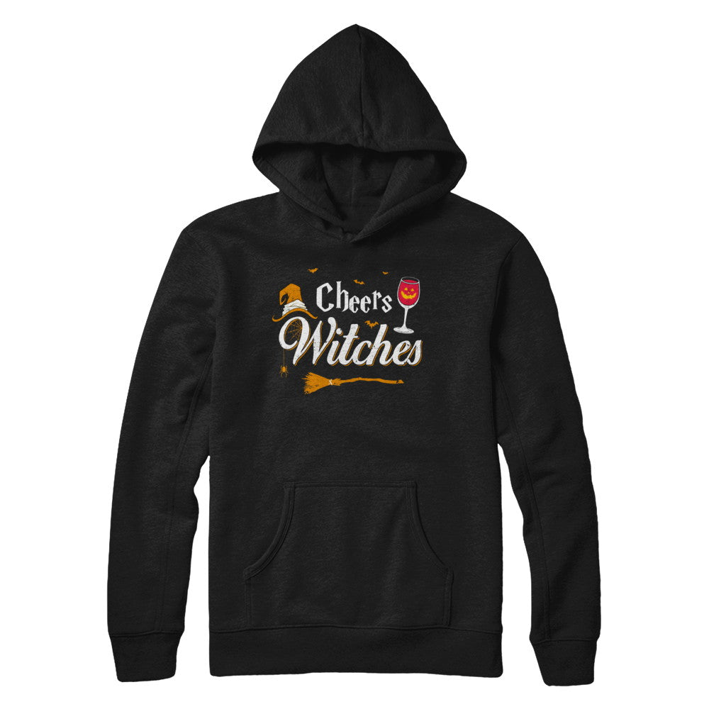 Cheers Witches Happy Hallowine Witch Halloween T-Shirt & Hoodie | Teecentury.com