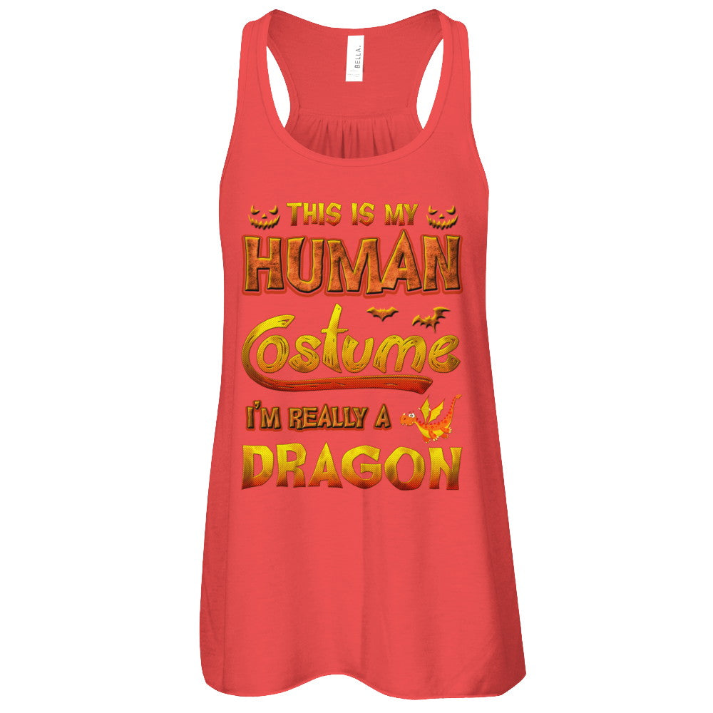 Dragon Halloween My Human Costume I'm Really A Dragon T-Shirt & Tank Top | Teecentury.com