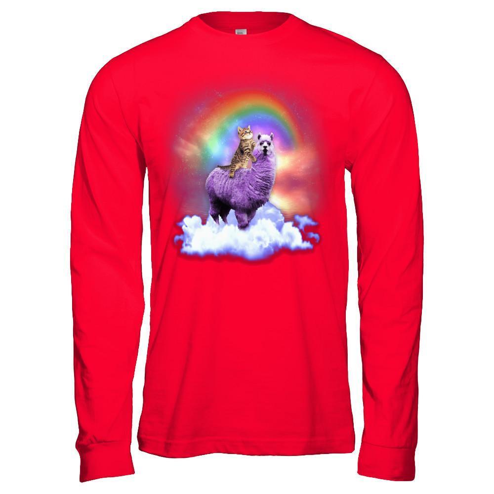 Rainbow Llama Cat T-Shirt & Hoodie | Teecentury.com