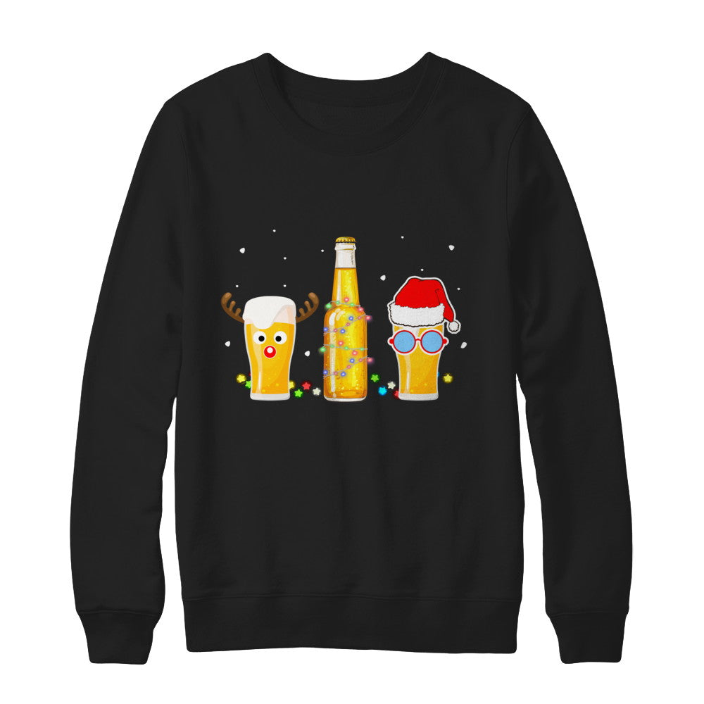 Xmas Merry Christmas Drinking Beer Gift T-Shirt & Sweatshirt | Teecentury.com
