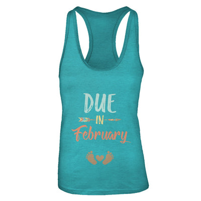 Due Date February 2022 Announcement Mommy Bump Pregnancy T-Shirt & Tank Top | Teecentury.com