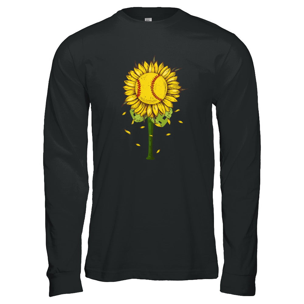 Sunflower Softball Mom Daughter Lover Gift T-Shirt & Tank Top | Teecentury.com