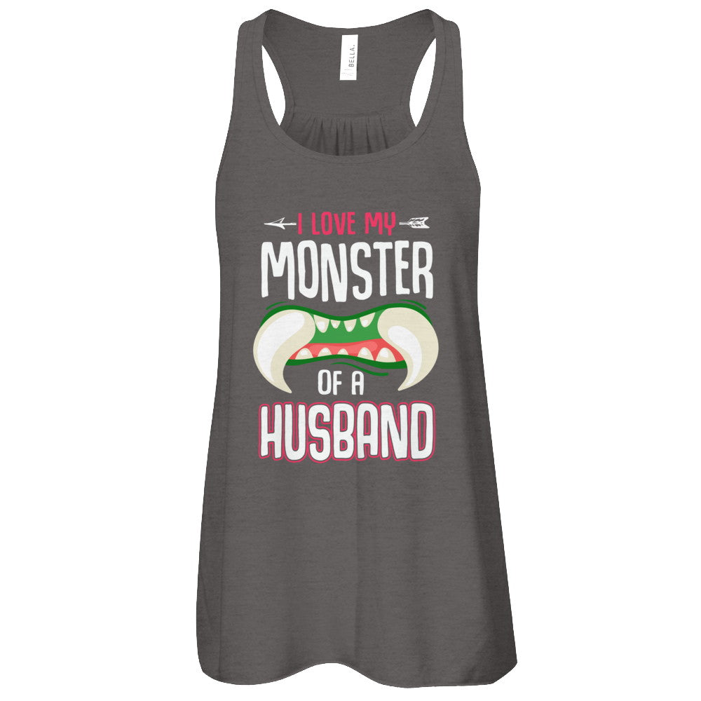 Monster Of A Husband Funny Couples Halloween T-Shirt & Tank Top | Teecentury.com