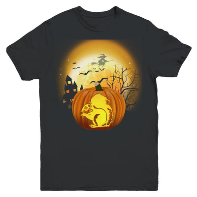 Pumpkin Squirrel Halloween Human Costume Youth Youth Shirt | Teecentury.com
