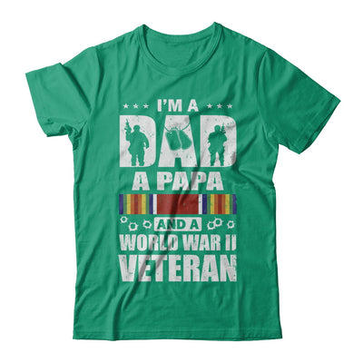 A Dad A Papa And A World War II Veteran Fathers Day T-Shirt & Hoodie | Teecentury.com